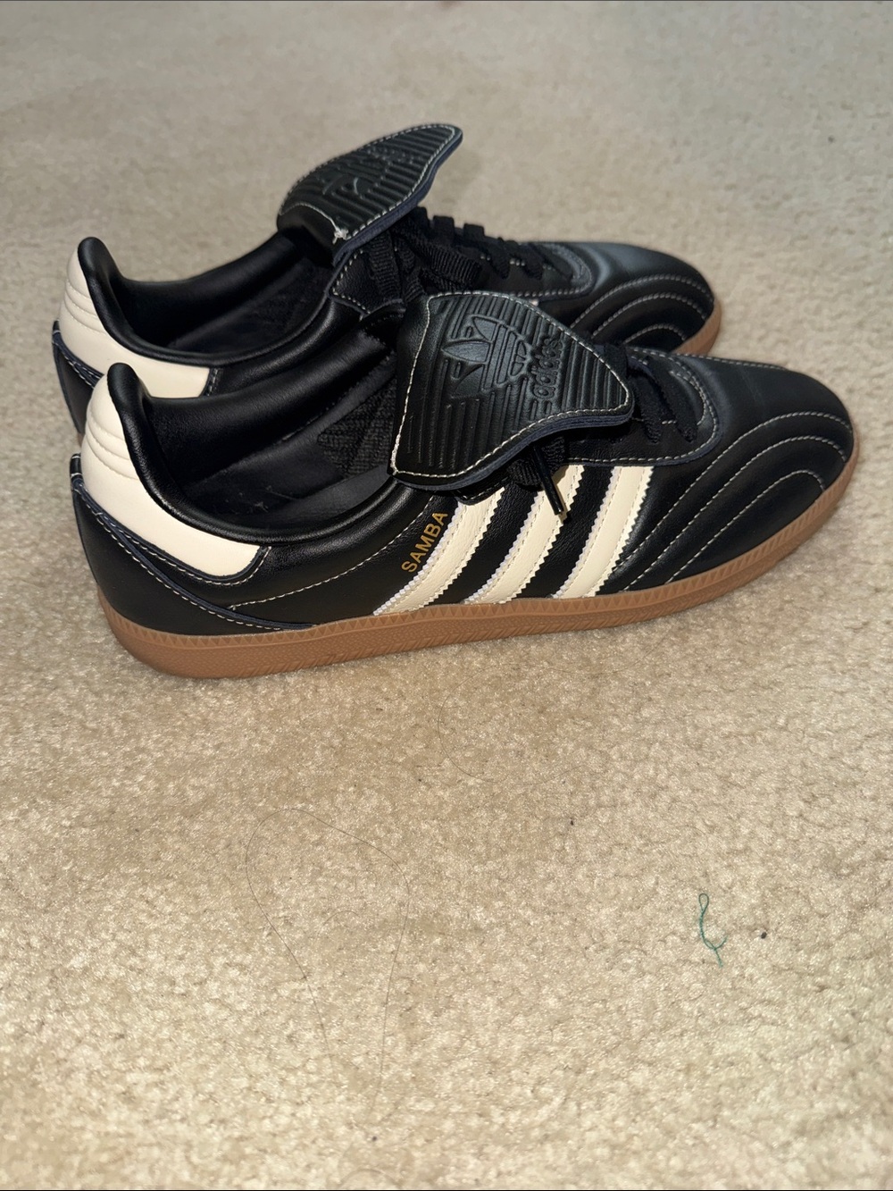 adidas Kids Samba Sneakers - Black/White with Gum Sole